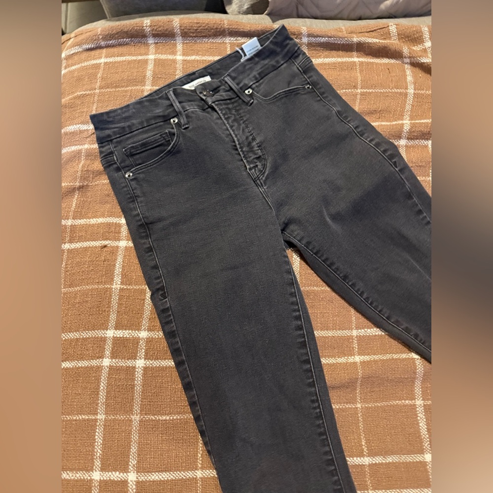 Good American good legs washed Black Jeans 27/4 - Picture 2 of 9